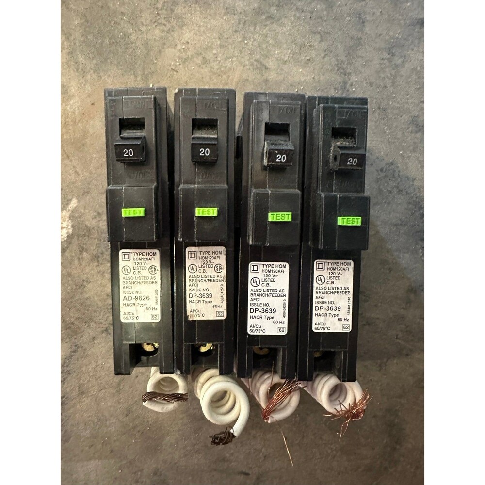 20 amp Square D HOM arc fault breaker
